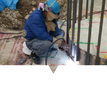 抗頭補強溶接工事